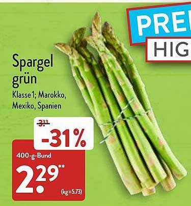 Spargel Grün Angebot bei Aldi Nord
