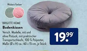 Aldi Süd Brigitte Home Bodenkissen Angebot