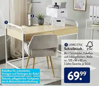 Aldi Süd Living Style Schreibtisch Angebot