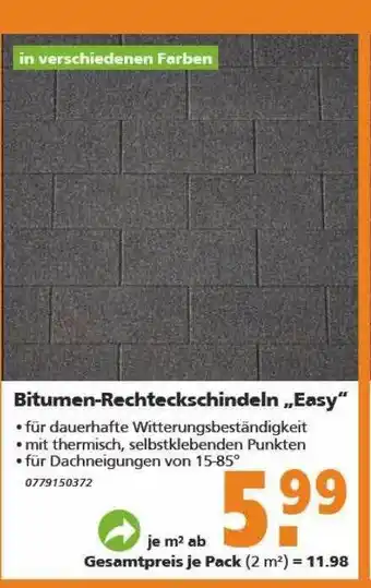 Globus Baumarkt Bitumen-rechteckschindeln „easy“ Angebot