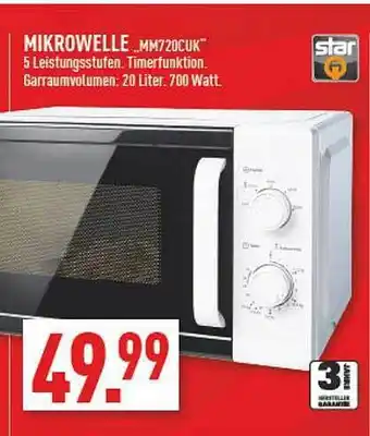 Marktkauf Starq Mikrowelle „mm720cuk“ Angebot