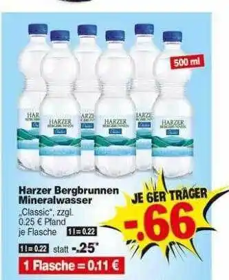 Repo Markt Harzer Bergbrunnen Mineralwasser Angebot