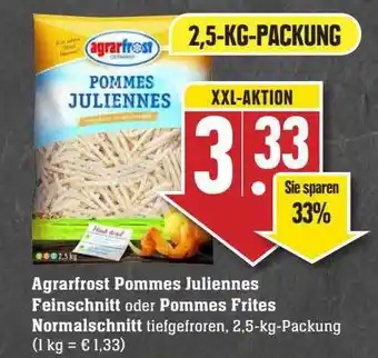 Scheck-in-Center Agrarfrost Pommes Juliennes Feinschnitt Oder Pommes Frites Normalschnitt Angebot