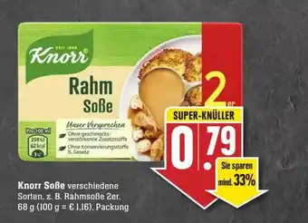 Scheck-in-Center Knorr Soße Angebot