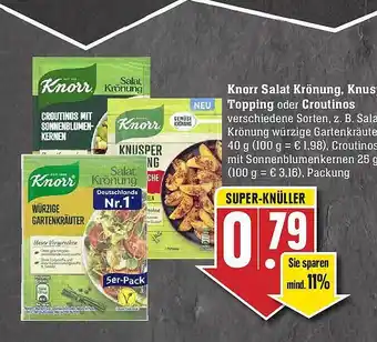 E-Center Knorr Salat Krönung, Knusper Topping Oder Croutinos Angebot