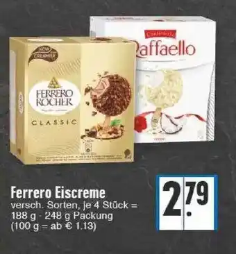 Edeka Ferrero Eiscreme Angebot