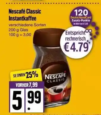 Edeka Nescafé Classic Instantkaffee Angebot