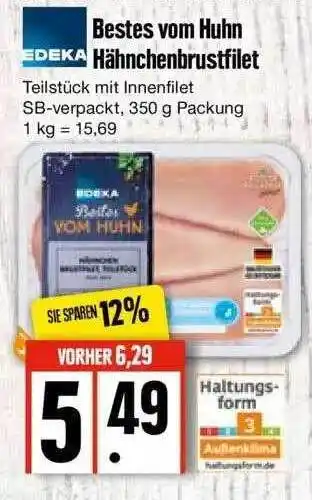 Edeka Edeka Bestes Vom Huhn Hähnchenbrustfilet Angebot