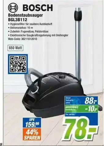 Expert Klein Bosch Bodenstaubsauger Bgl3b112 Angebot