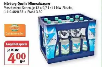 Globus Nürburg Quelle Mineralwasser Angebot