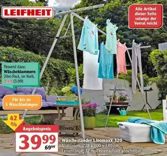 Globus Wäscheständer Linomaxx 320 Angebot