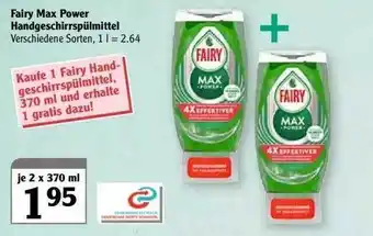 Globus Fairy Max Power Handgeschirrspülmittel Angebot