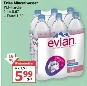 Globus Evian Mineralwasser Angebot