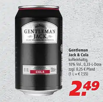 Marktkauf Gentleman Jack & Cola Angebot