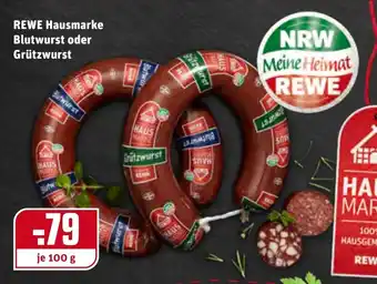 REWE Rewe Hausmarke Blutwurst oder Grützwurst Angebot