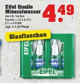 trinkgut Eifel Quelle Mineralwasser 12 x 0,75 l Angebot