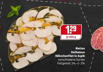 REWE Metten Delikatess Hähnchenfilet in Aspik Angebot