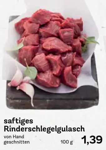 AEZ Saftiges Rinderschlegelgulasch 100g Angebot