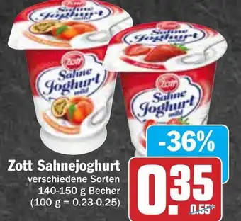 AEZ Zott Sahnejoghurt 140-150g Angebot