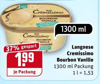 REWE Langnese Cremissimo Bourbon Vanille Angebot