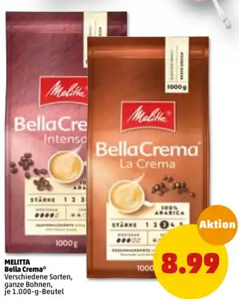 PENNY Melitta Bella Crema 1000 g Beutel Angebot