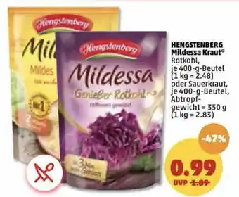 PENNY Hengstenberg Mildessa Kraut 400g Beutel Angebot