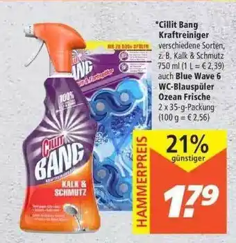 Marktkauf Cillit Bang Kraftreiniger Auch Blue Wave 6 Wc-blauspüler Ozean Frische Angebot