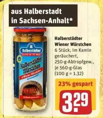 REWE Halberstädter Wiener Würstchen Angebot