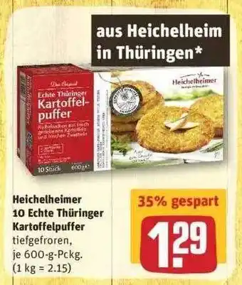 REWE Heichelheimer 10 Echte Thüringer Kartoffelpuffer Angebot