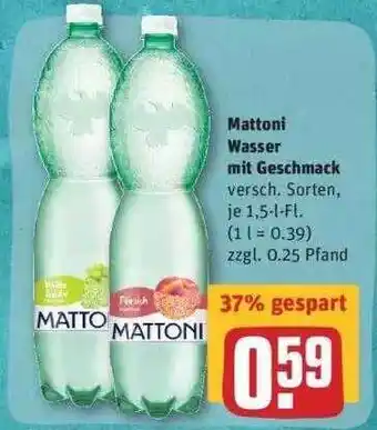 REWE Mattoni Wasser Mit Geschmack Angebot