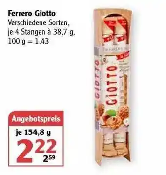 Globus Ferrero Giotto Angebot