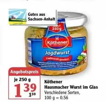 Globus Köthener Hausmacher Wurst Im Glas Angebot