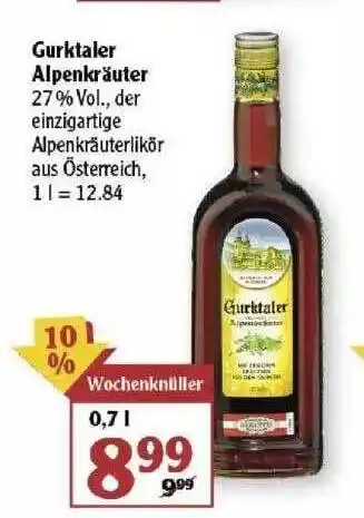 Globus Gurktaler Alpenkräuter Angebot