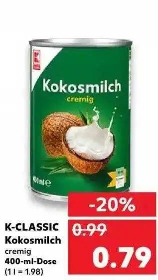 Kaufland K-classic Kokosmilch Angebot