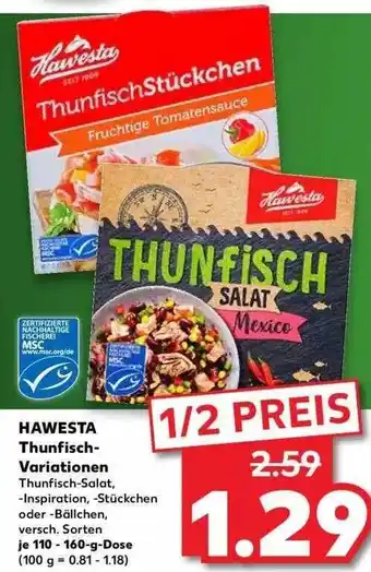 Kaufland Hawesta Thunfisch-variationen Angebot