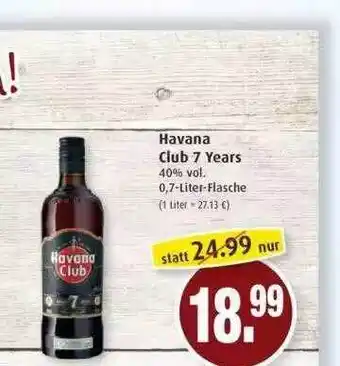 Markant Havana Club 7 Years Angebot