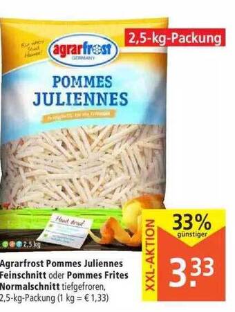 Marktkauf Agrarfrost Pommes Juliennes Feinschnitt Oder Pommes Frites Normalschnitt Angebot