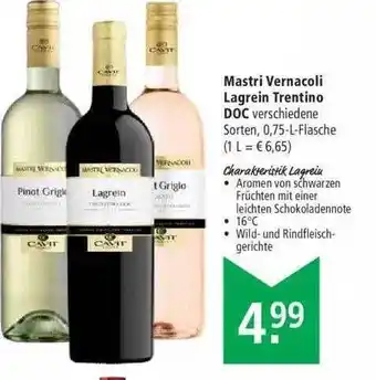 Marktkauf Mastri Vernacoli Lagrein Trentino Doc Angebot