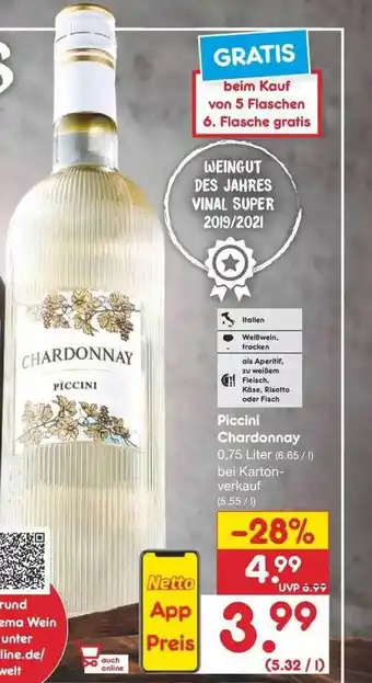 Netto Marken-Discount Piccini Chardonnay Angebot