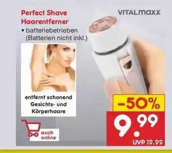 Netto Marken-Discount Perfect Shave Haarentferner Vitalmaxx Angebot