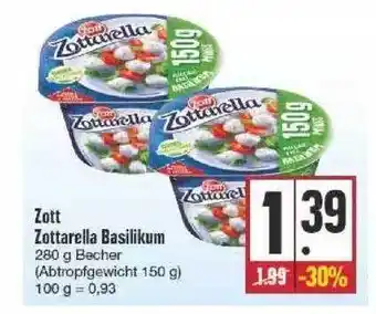 Edeka Zott Zottarella Basilikum Angebot