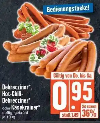 Edeka Debrecziner, Hot-chili-debrecziner Oder Käsekrainer Angebot