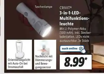 Lidl Crivit 3in1-led-multifunktionsleuchte Angebot