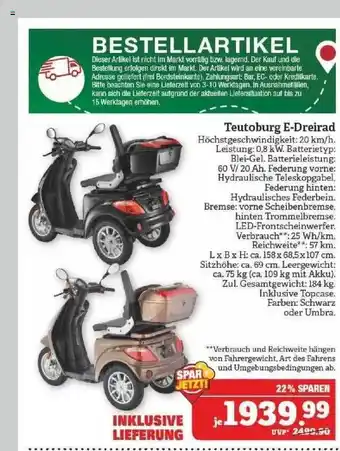 Marktkauf Teutoburg E-dreirad Angebot