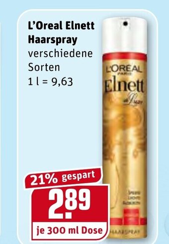 REWE L'Oreal Elnett Haarspray Angebot