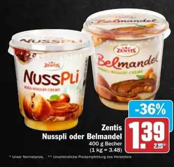 dodenhof Zentis Nusspli Oder Belmandel Angebot