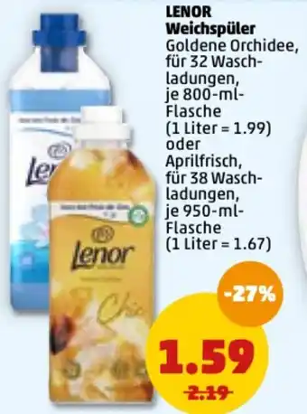 PENNY Lenor Weichspüler 800/950ml Angebot