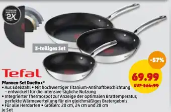 PENNY Tefal Pfannen Set Duetto+ Angebot