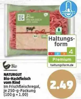 PENNY Naturgut Bio Hackfleisch vom Rind 250g Packung Angebot