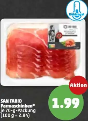 PENNY San Fabio Parmaschinken 70g Packung Angebot